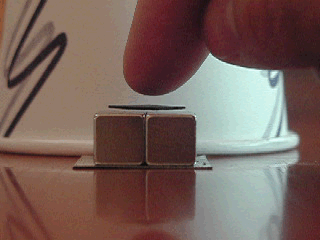 Poking the levitating graphite with a finger